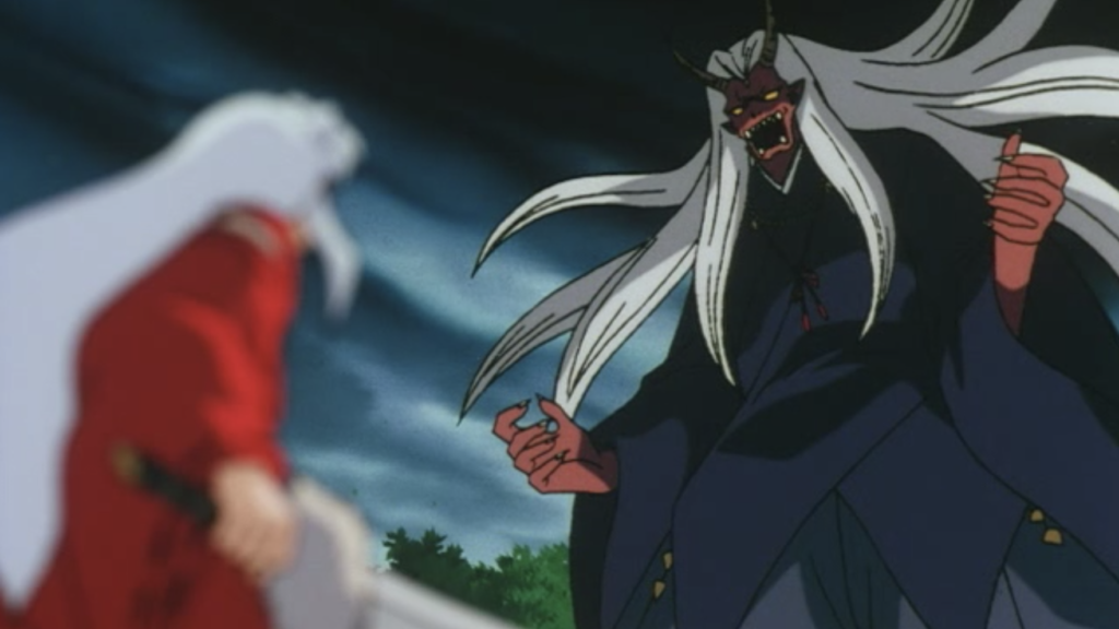 Inuyasha squares off against the orge-powered Tsubaki