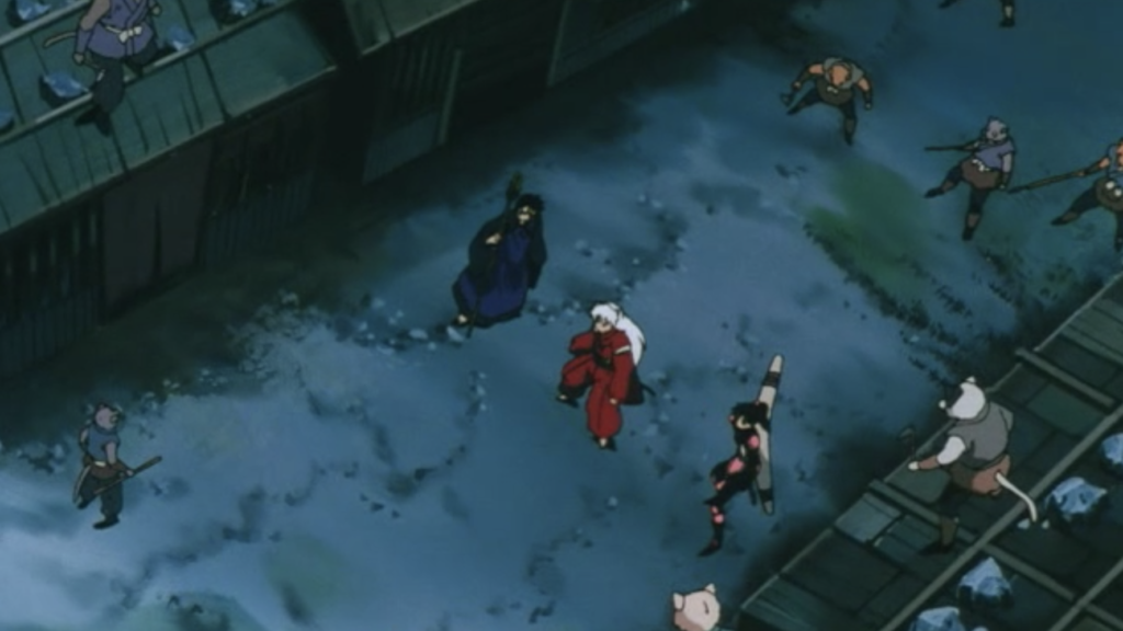 Inuyasha and company are surrounded by panther demons