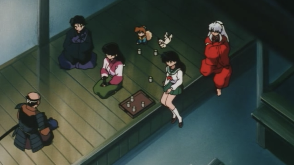 Inuyasha and the gang listens to the soldier's offer